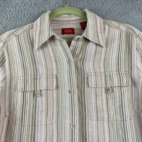 Valerie Stevens Women Small Cotton Button down blouse - Picture 2 of 8